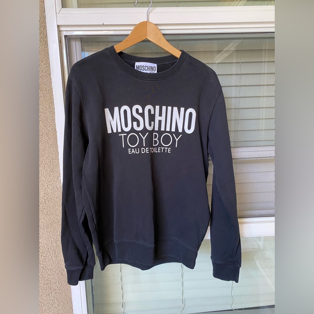 Moschino Black Logo Crewneck Sweatshirt